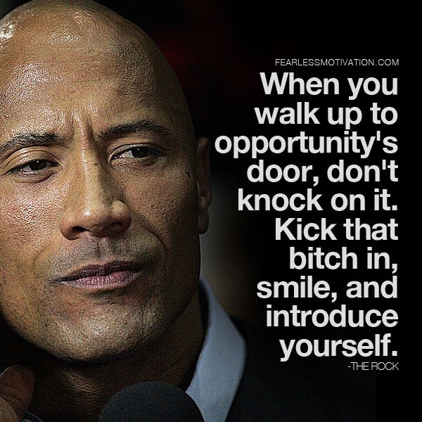 the rock quotes opportunities door
