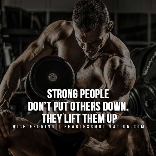Rich Froning Quotes - Strong people lift others up