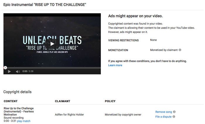 youtube music free content id