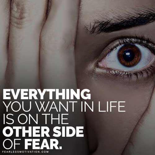 everything you want is on the other side of fear