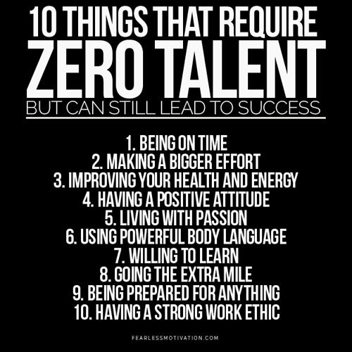 things that require zero talent