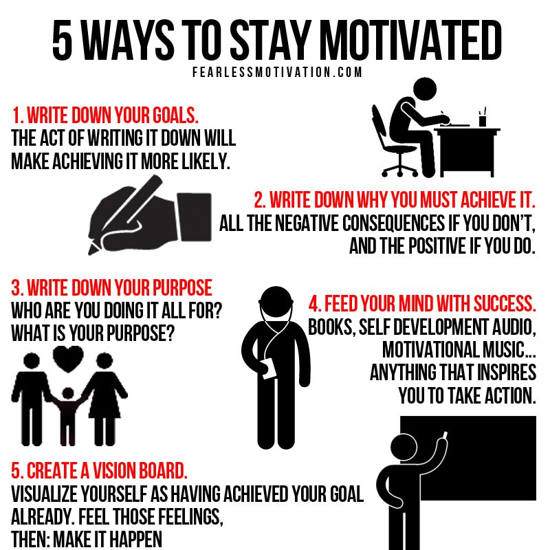 ways to stay motivated