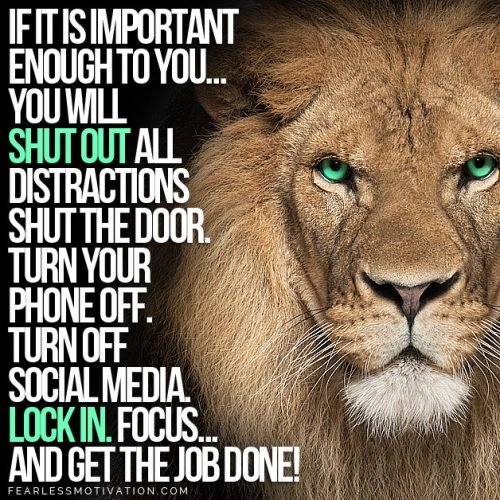 shut out the distractions
