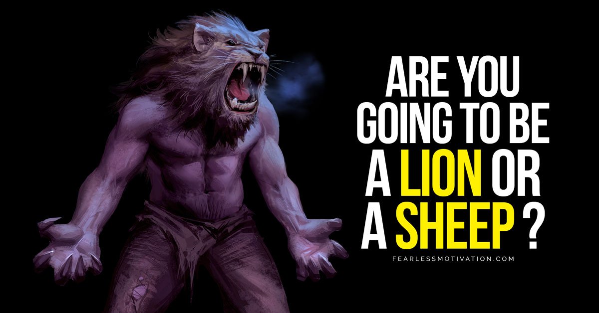 are you going to be a lion or a sheep