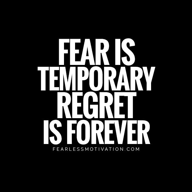How to Not Live With Regret | Richard Mullholland | Goalcast fear is temporary regret is forever Richard mullholland quote regret goal cast fearless motivation inspiration Mamie