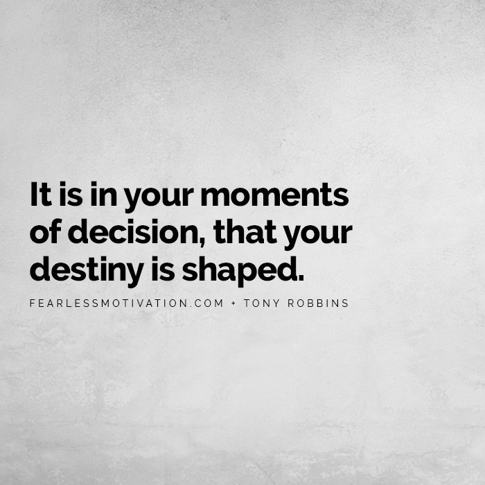 Science Proves This One Habit Will Double Your Weight Loss It is in your moments of decision, that your destiny is shaped. 