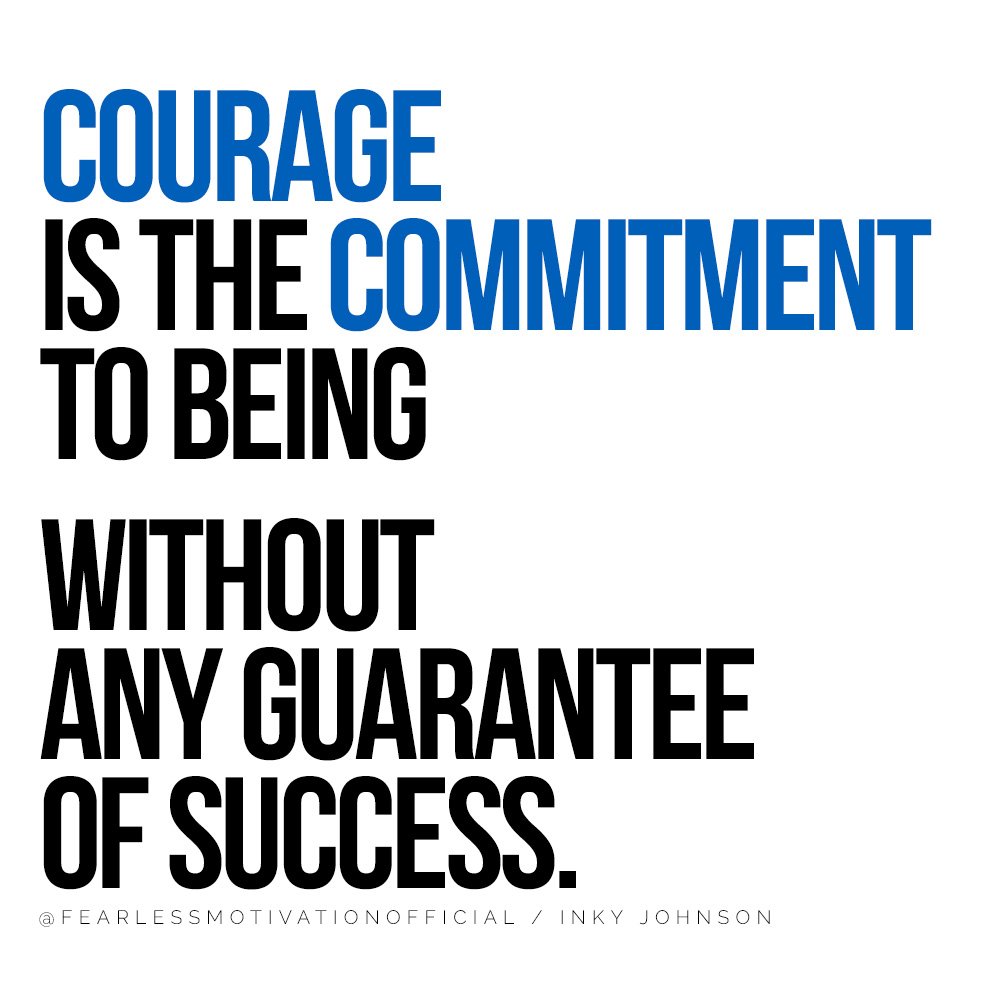 8 Games From The NFL, When Disaster Struck.. Did Inky Johnson Just Give Up? Courage is the commitment to being without any guarantee of success.