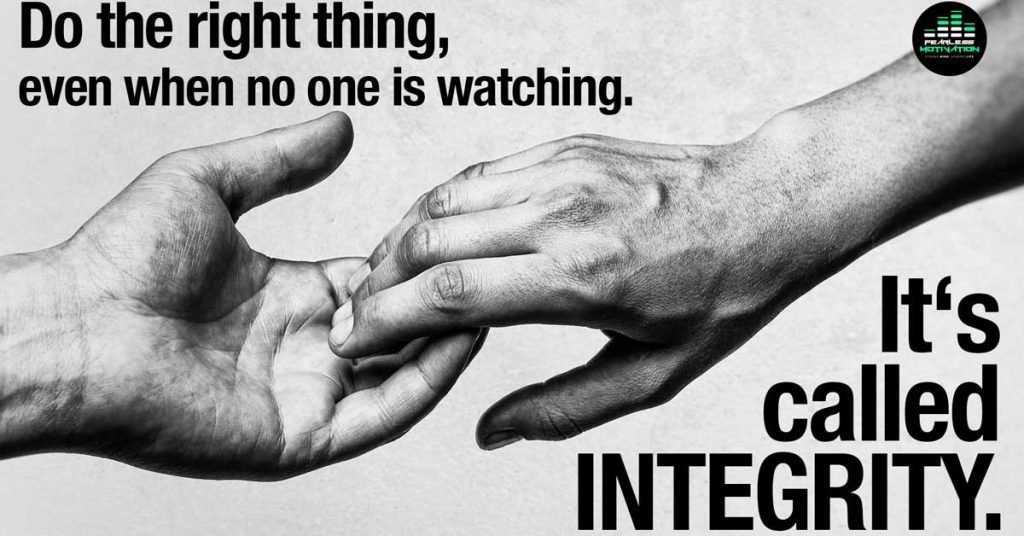 It's Called Integrity quote