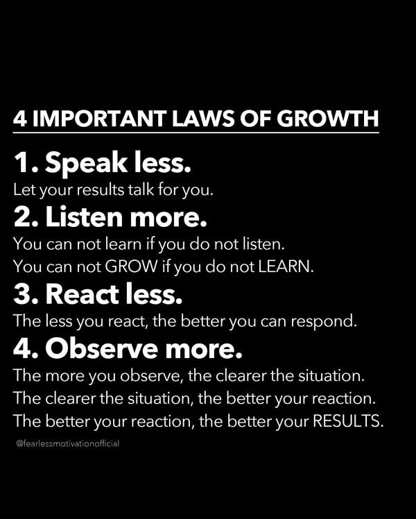 the 4 important laws of growth