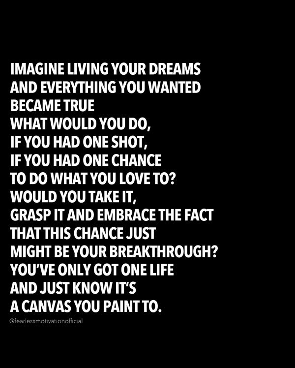 imagine living your dream