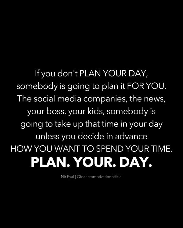 nir Eyal plan your day