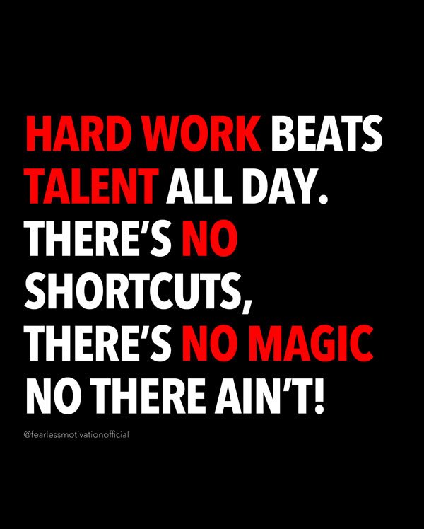 hard work never lies